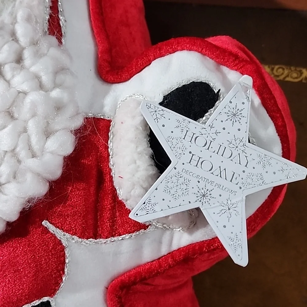 Festive Santa Claus Holiday Pillow